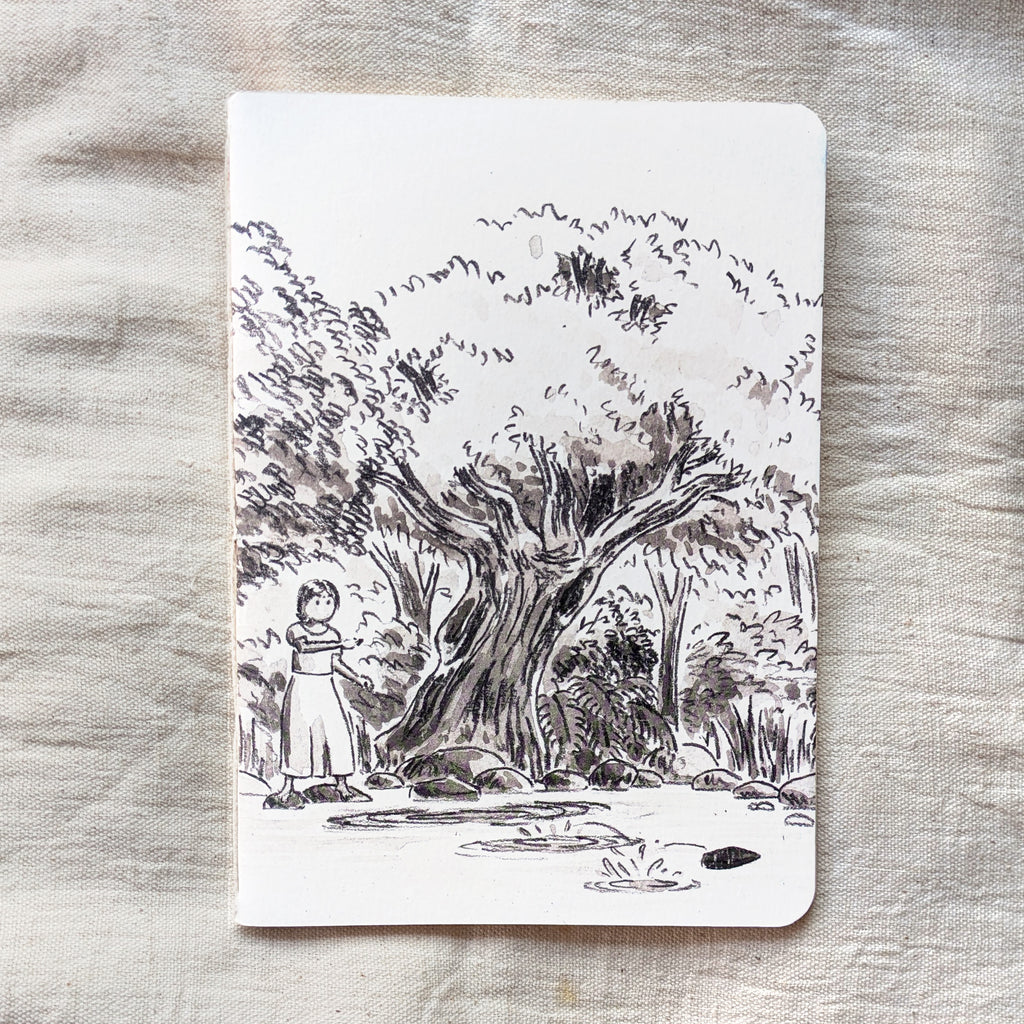 Girl in the Jungle | Handstitched Notebook