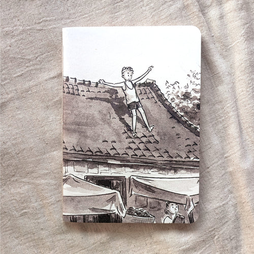 Boy on the Roof | Handstitched Notebook
