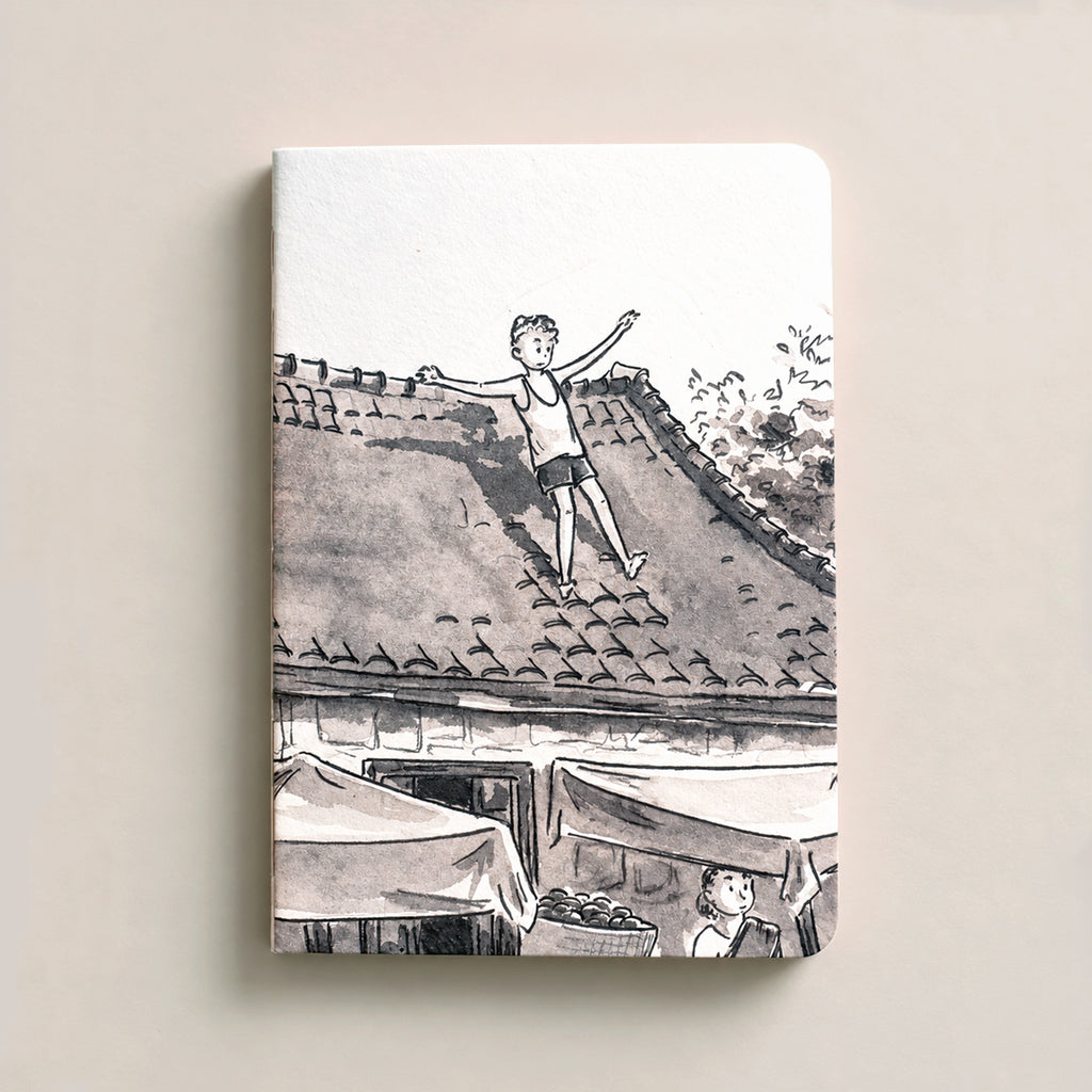 Boy on the Roof | Handstitched Notebook