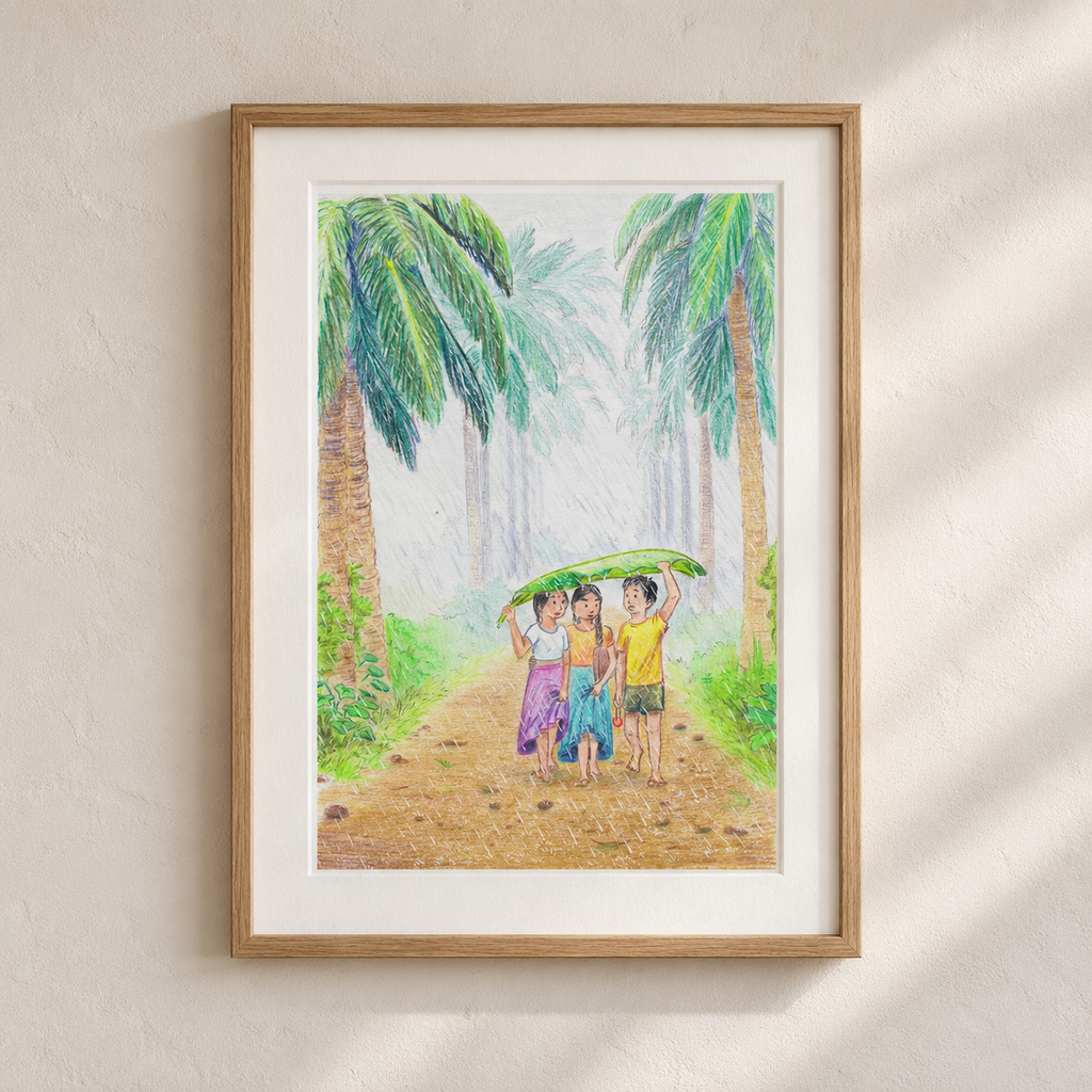 Under the Banana Leaf | Art Print