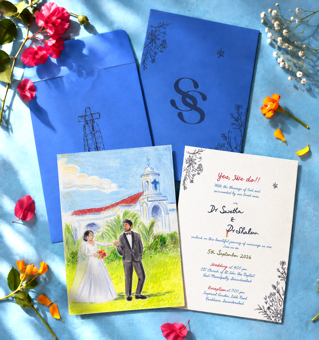 Swetha Shalem Wedding Card