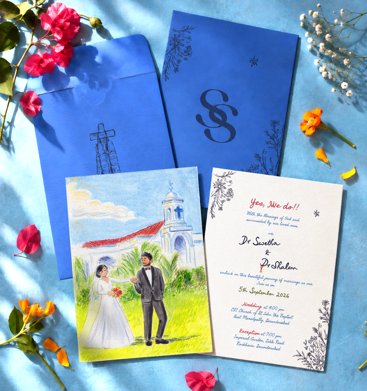 Swetha Shalem Wedding Card
